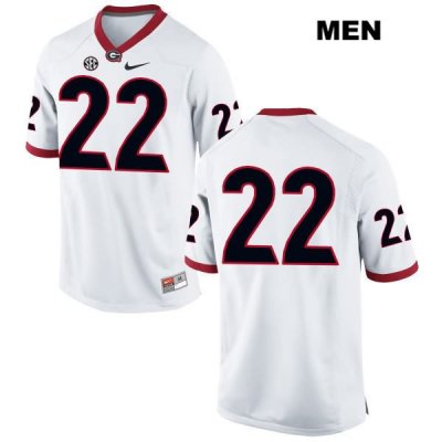 Men's Georgia Bulldogs NCAA #22 Nate McBride Nike Stitched White Authentic No Name College Football Jersey KXZ2854BM